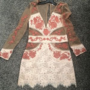 A beautiful orange mini dress